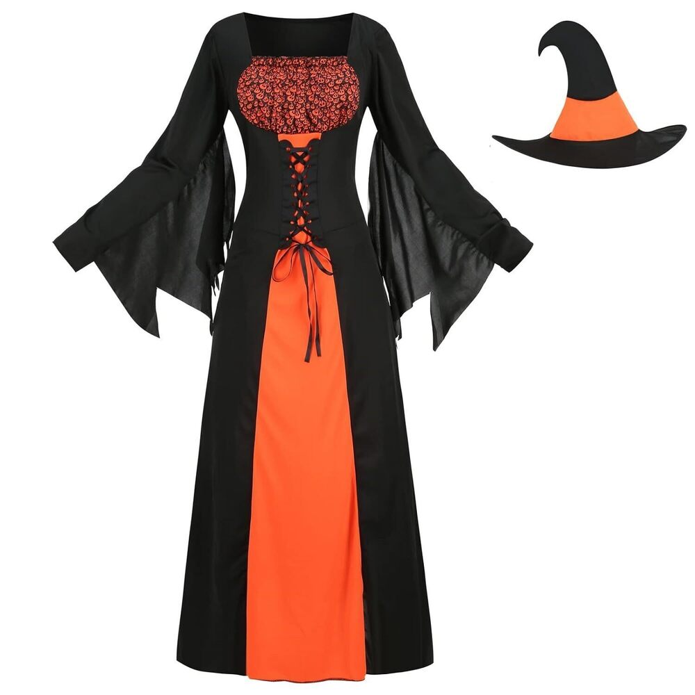 6222 Wicked Witch Costume Purple Long Sorceress Classic Dress X-Large